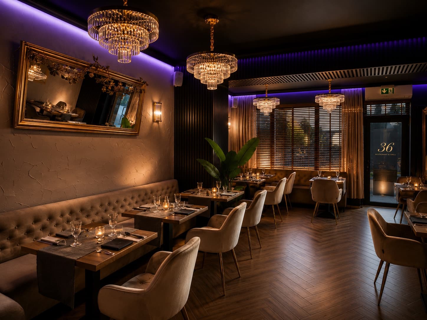 Sala restauracyjna · 36 Restaurant & Grill, Pomorska 36 Warszawa